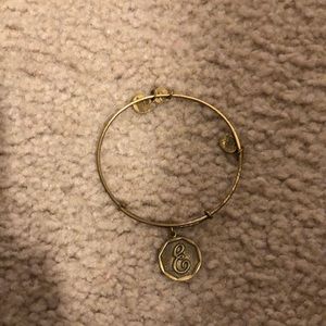Gold E Alex and Ani Bracelet